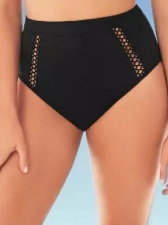Miracle Other - BEACH BETTY by Miracle Brands Black High Waist Size Large Bikini Swim Bottoms